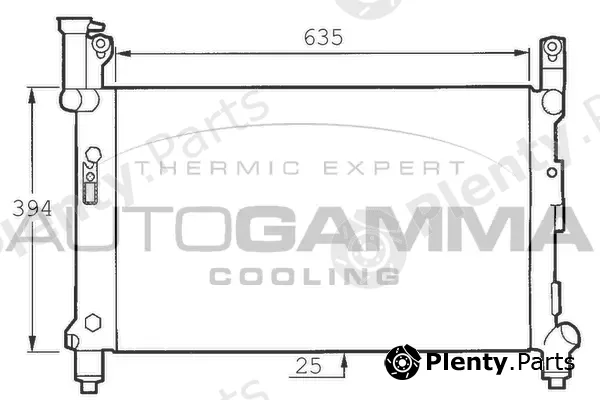 Autogamma 100142 — Radiator, engine cooling
