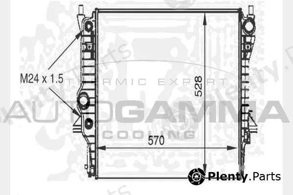 Autogamma 104648 — Radiator, engine cooling
