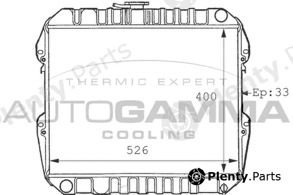 Autogamma 101034 — Radiator, engine cooling