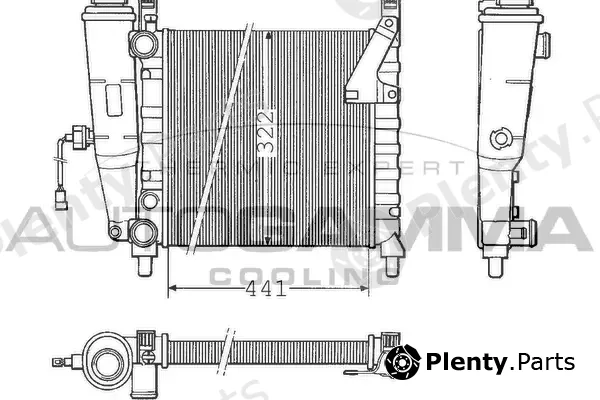 Autogamma 100316 — Radiator, engine cooling