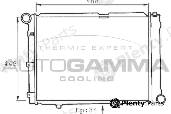 Autogamma 100516 — Radiator, engine cooling