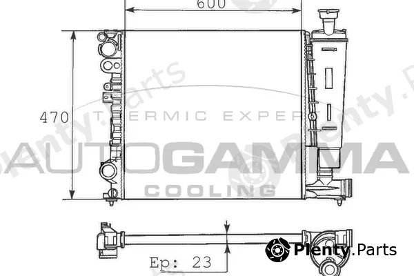 Autogamma 100184 — Radiator, engine cooling