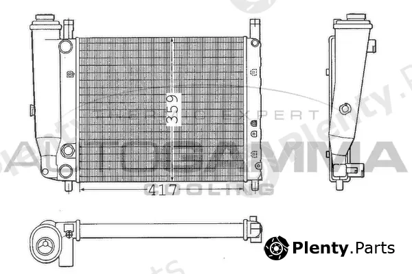 Autogamma 100296 — Radiator, engine cooling