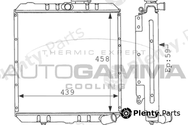 Autogamma 100927 — Radiator, engine cooling