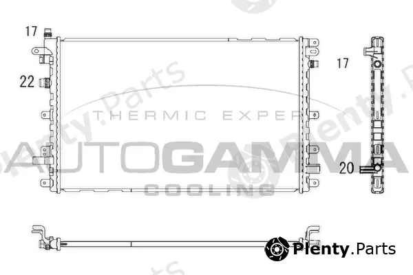 Autogamma 107284 — Radiator, engine cooling