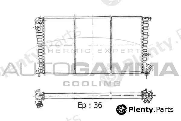 Autogamma 100757 — Radiator, engine cooling