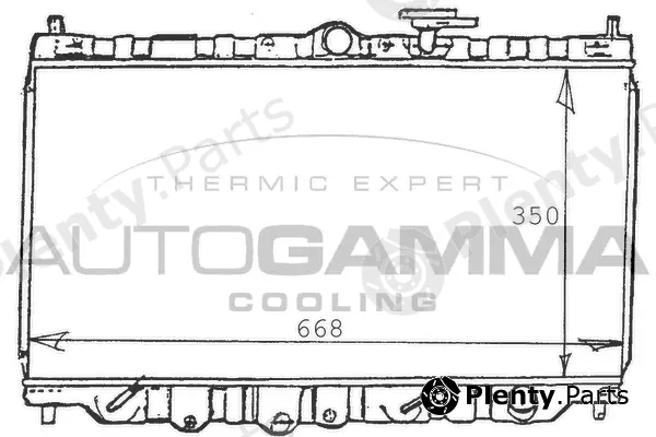 Autogamma 100407 — Radiator, engine cooling