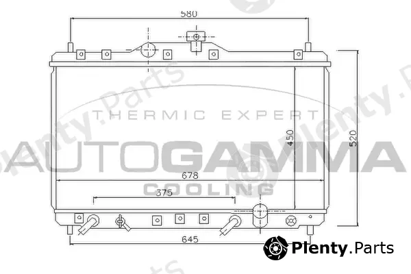 Autogamma 104264 — Radiator, engine cooling