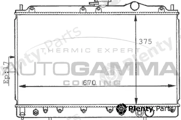 Autogamma 100579 — Radiator, engine cooling