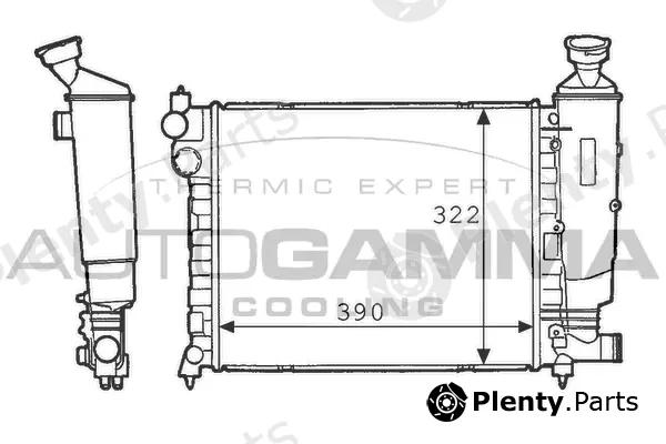 Autogamma 100733 — Radiator, engine cooling