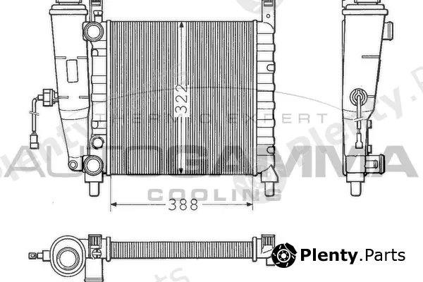 Autogamma 100314 — Radiator, engine cooling