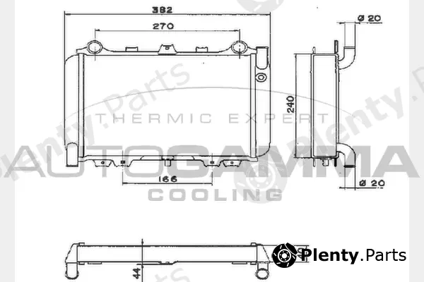 Autogamma 104335 — Radiator, engine cooling