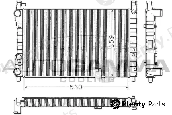 Autogamma 100298 — Radiator, engine cooling
