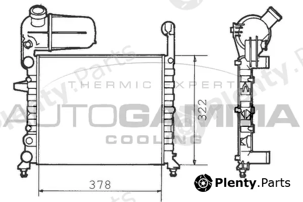 Autogamma 100309 — Radiator, engine cooling