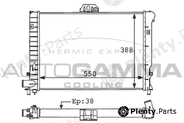 Autogamma 100944 — Radiator, engine cooling