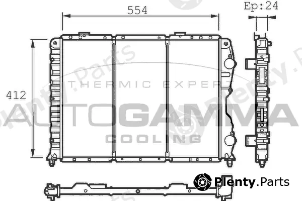 Autogamma 101152 — Radiator, engine cooling