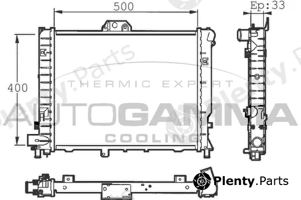 Autogamma 101415 — Radiator, engine cooling