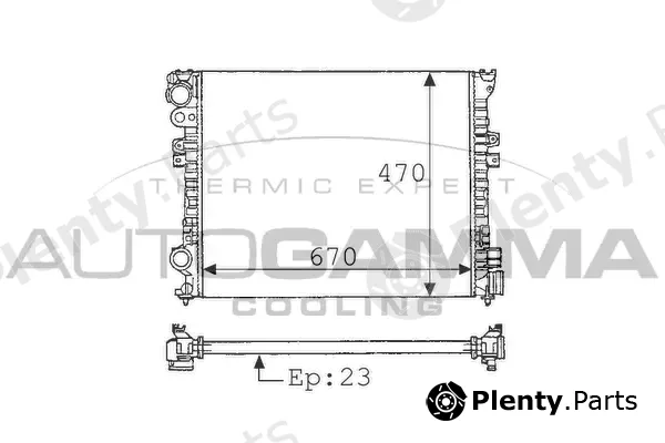 Autogamma 100185 — Radiator, engine cooling