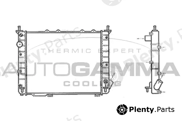 Autogamma 101184 — Radiator, engine cooling