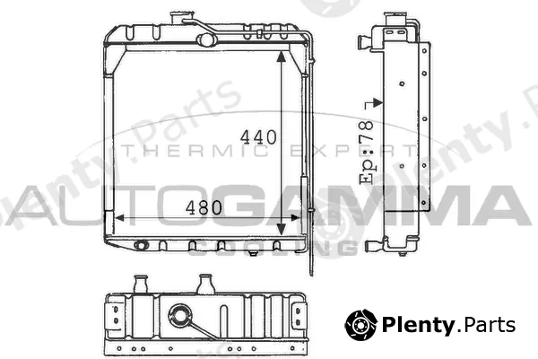 Autogamma 100926 — Radiator, engine cooling