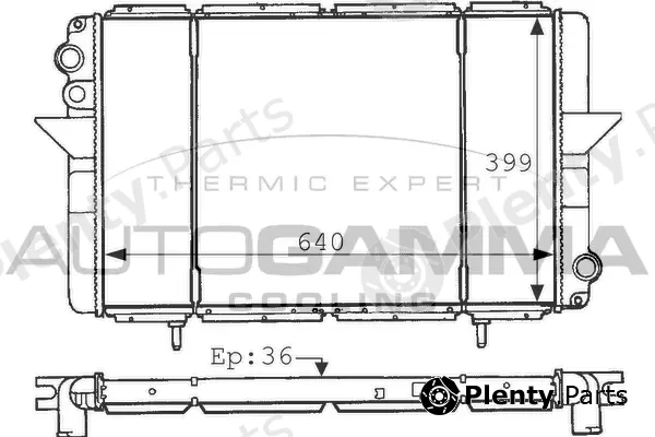 Autogamma 102852 — Radiator, engine cooling