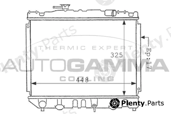 Autogamma 101028 — Radiator, engine cooling