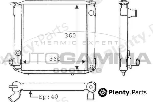 Autogamma 100858 — Radiator, engine cooling
