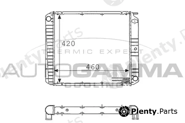 Autogamma 101090 — Radiator, engine cooling