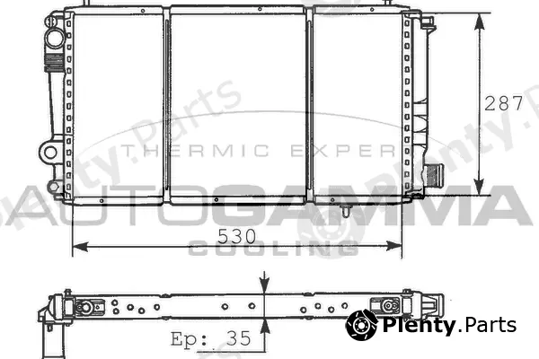 Autogamma 103675 — Radiator, engine cooling