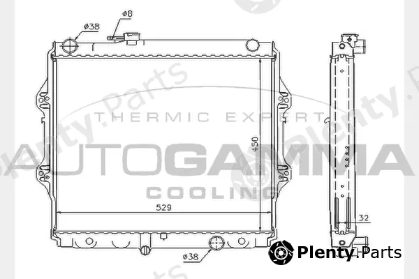 Autogamma 104731 — Radiator, engine cooling