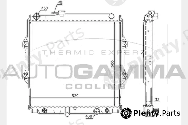 Autogamma 104381 — Radiator, engine cooling