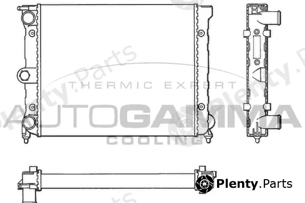 Autogamma 101041 — Radiator, engine cooling