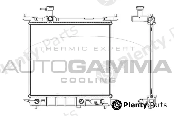 Autogamma 107758 — Radiator, engine cooling
