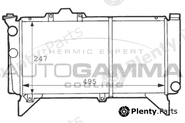 Autogamma 100984 — Radiator, engine cooling