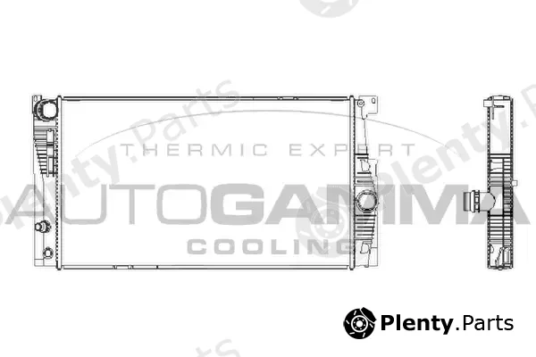 Autogamma 107636 — Radiator, engine cooling