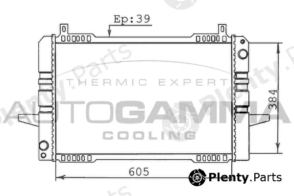 Autogamma 100381 — Radiator, engine cooling
