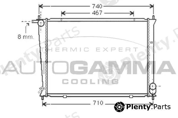 Autogamma 104268 — Radiator, engine cooling