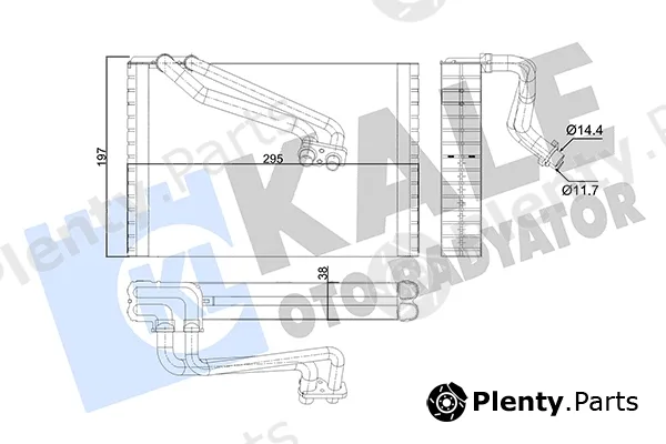 Kale Oto Radyatör 352975 — Evaporator, air conditioning