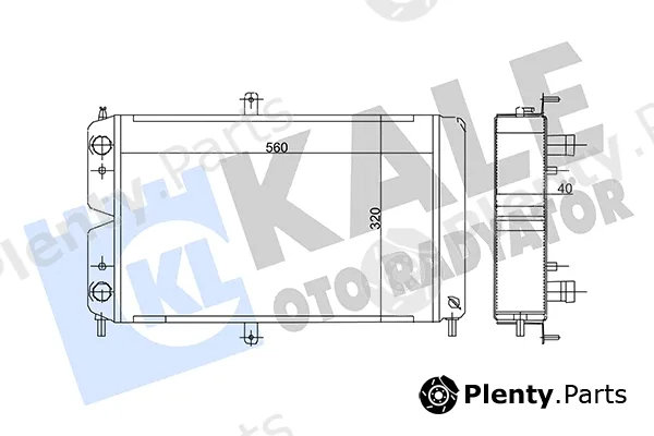 Kale Oto Radyatör 168800 — Radiator, engine cooling