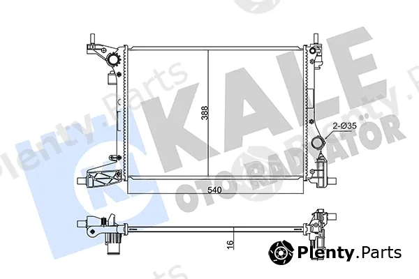 Kale Oto Radyatör 347295 — Radiator, engine cooling
