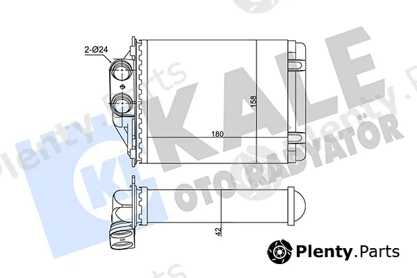 Kale Oto Radyatör 346360 — Heat Exchanger, interior heating