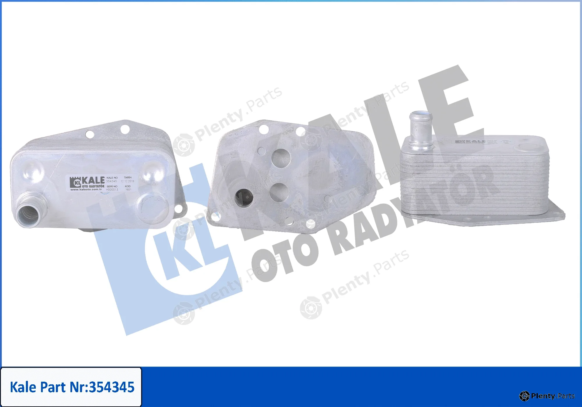 Kale Oto Radyatör 354345 — Oil Cooler, engine oil