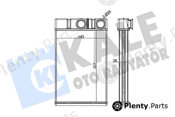 Kale Oto Radyatör 352130 — Heat Exchanger, interior heating