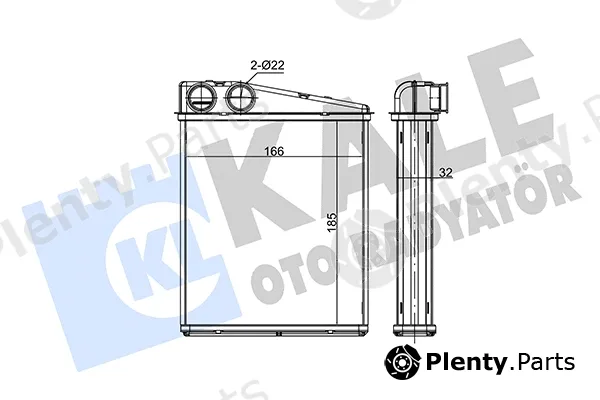 Kale Oto Radyatör 352125 — Heat Exchanger, interior heating
