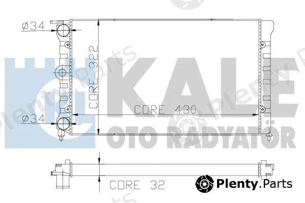Kale Oto Radyatör 139500 — Radiator, engine cooling