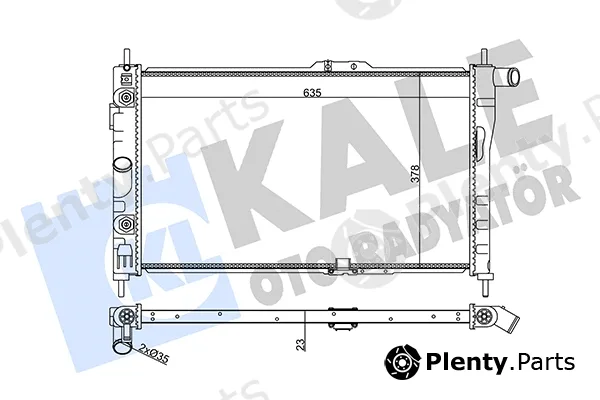 Kale Oto Radyatör 357055 — Radiator, engine cooling