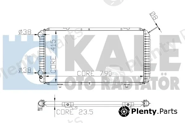 Kale Oto Radyatör 258400 — Radiator, engine cooling