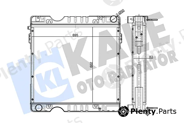 Kale Oto Radyatör 103700 — Radiator, engine cooling