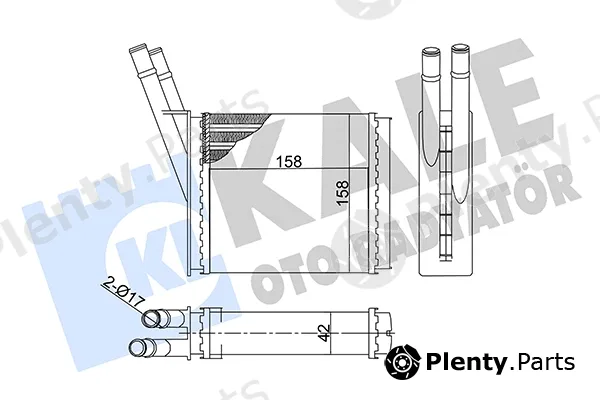 Kale Oto Radyatör 358565 — Heat Exchanger, interior heating