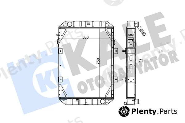 Kale Oto Radyatör 122000 — Radiator, engine cooling